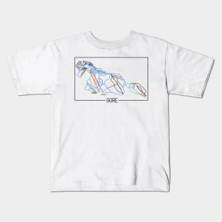 Gore Mountain Trail Rating Map Kids T-Shirt